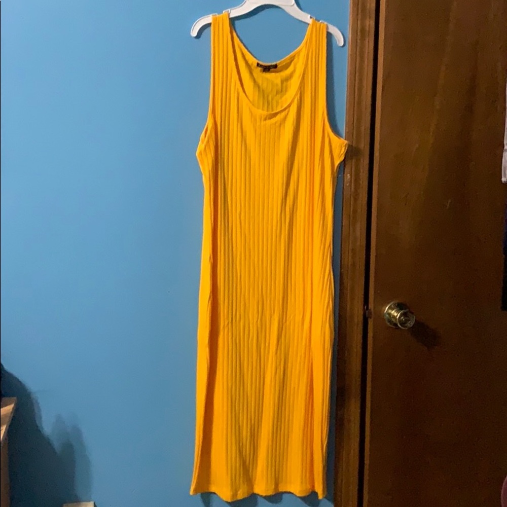 Yellow maxi dress